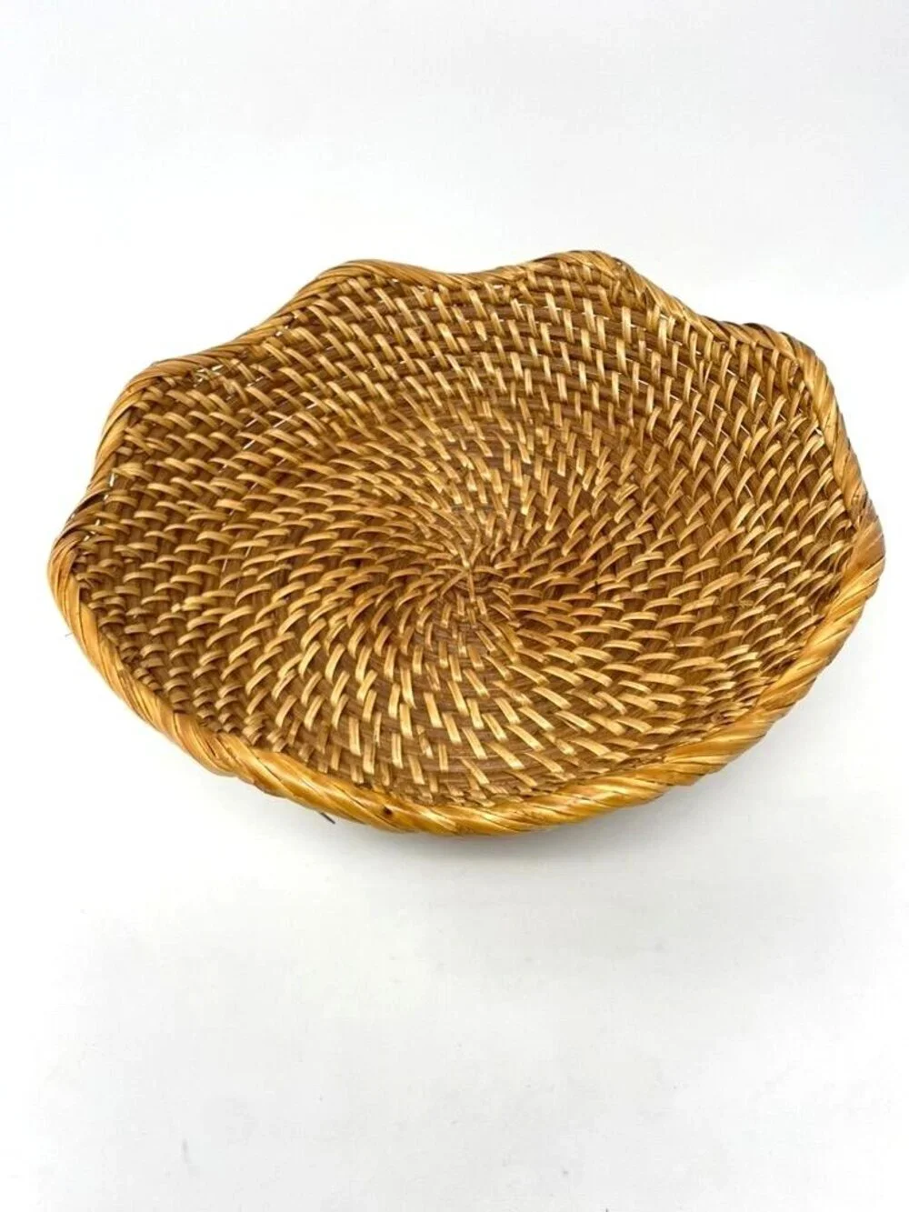 Target Rattan Fruit Bowl Dark Walnut Threshold™ NWT Tabletop Rustic Decor